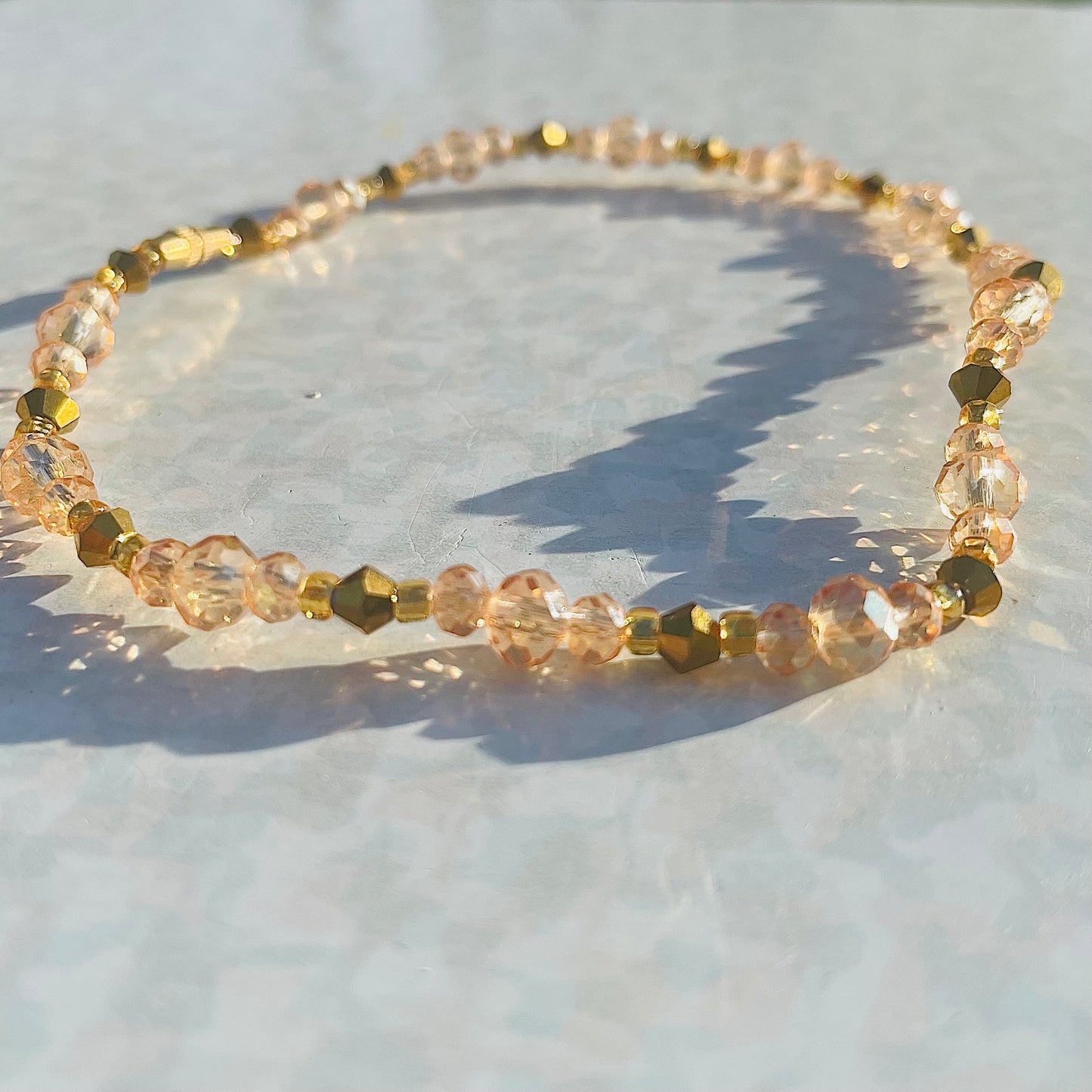 Bronze Crystal Anklet